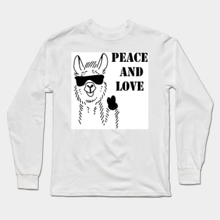 Lama peace and love Long Sleeve T-Shirt